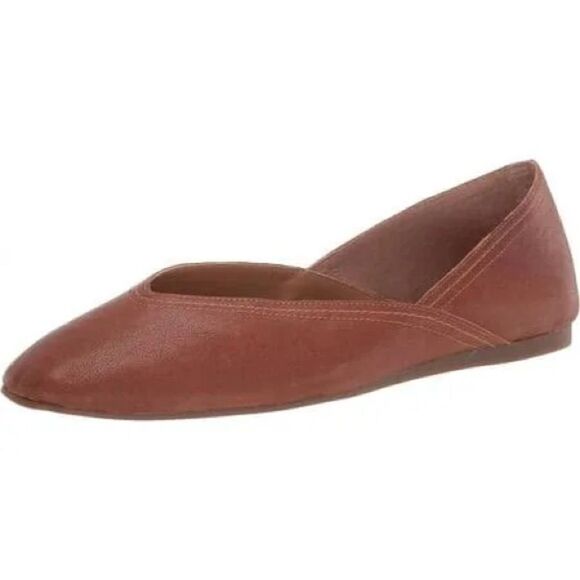 Lucky Brand Alba Brown Leather Flats size 8 - Picture 1 of 9